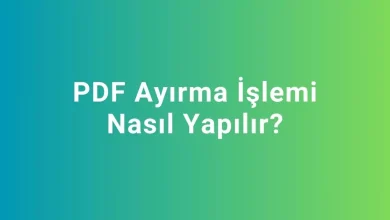 pdf ayırma işlemi nasıl yapılır